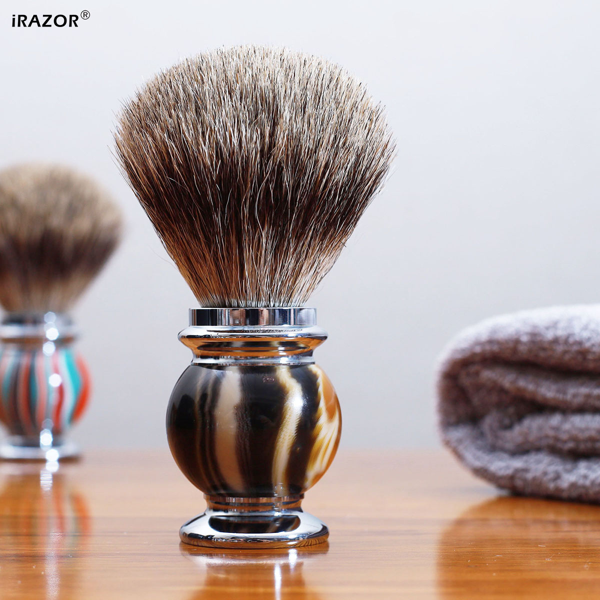Men Grooming Hygiene - iRAZOR Silvertip Shaving Brush for Men,Ultra