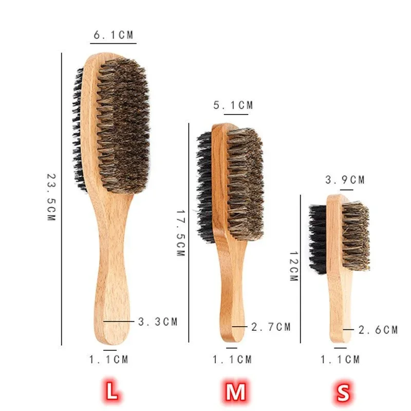 Men Grooming Hygiene - Beard Brush with Natural Wooden Handle