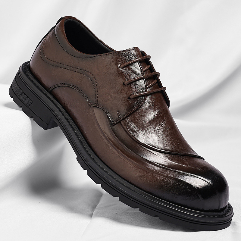 Brown Burnished Genuine Leathe - Men'S Grooming Daily recension och pris