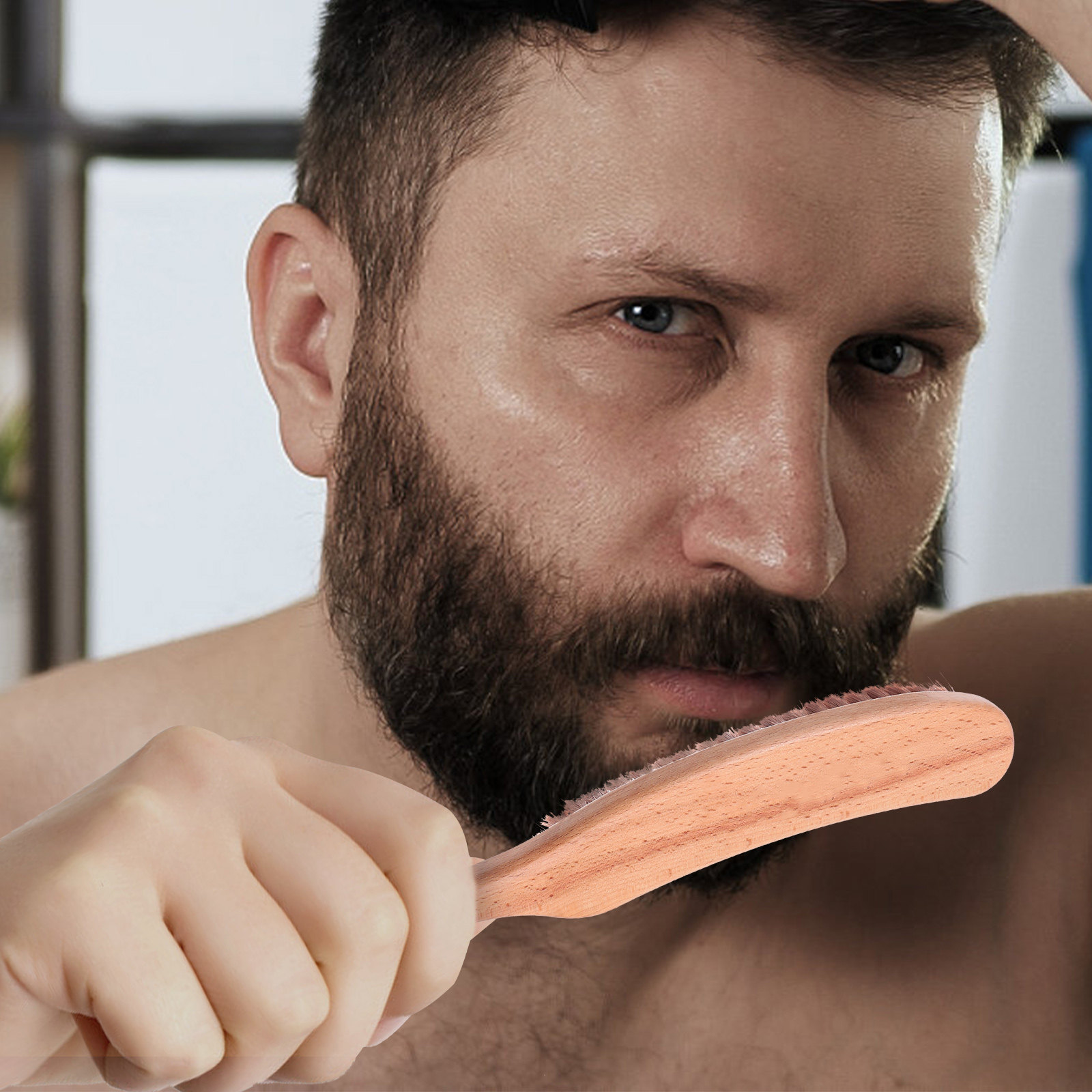 1Pcs Premium Nylon Beard Brush - Men'S Grooming Salon recension och pris