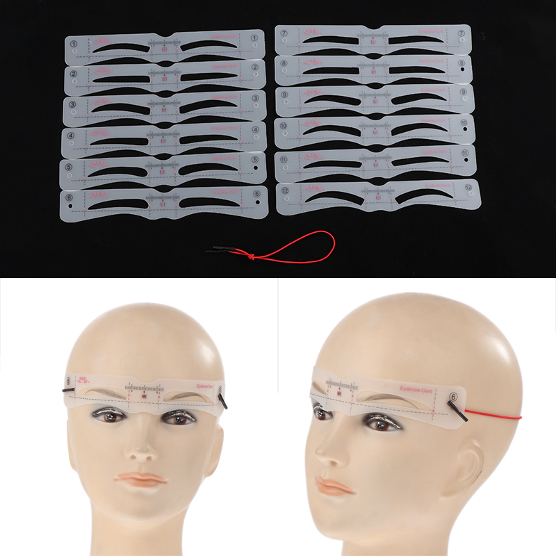 12Pcs Eyebrow Stencil Set Reus - Men'S Grooming Eyebrow Shape recension och pris