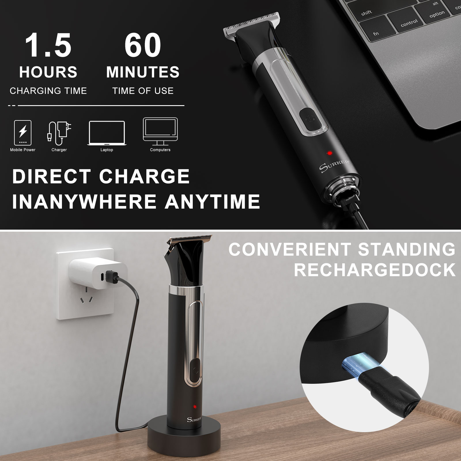 Surker 4-in-1 Shaver for Men G - Men'S Grooming Nose And Ear recension och pris