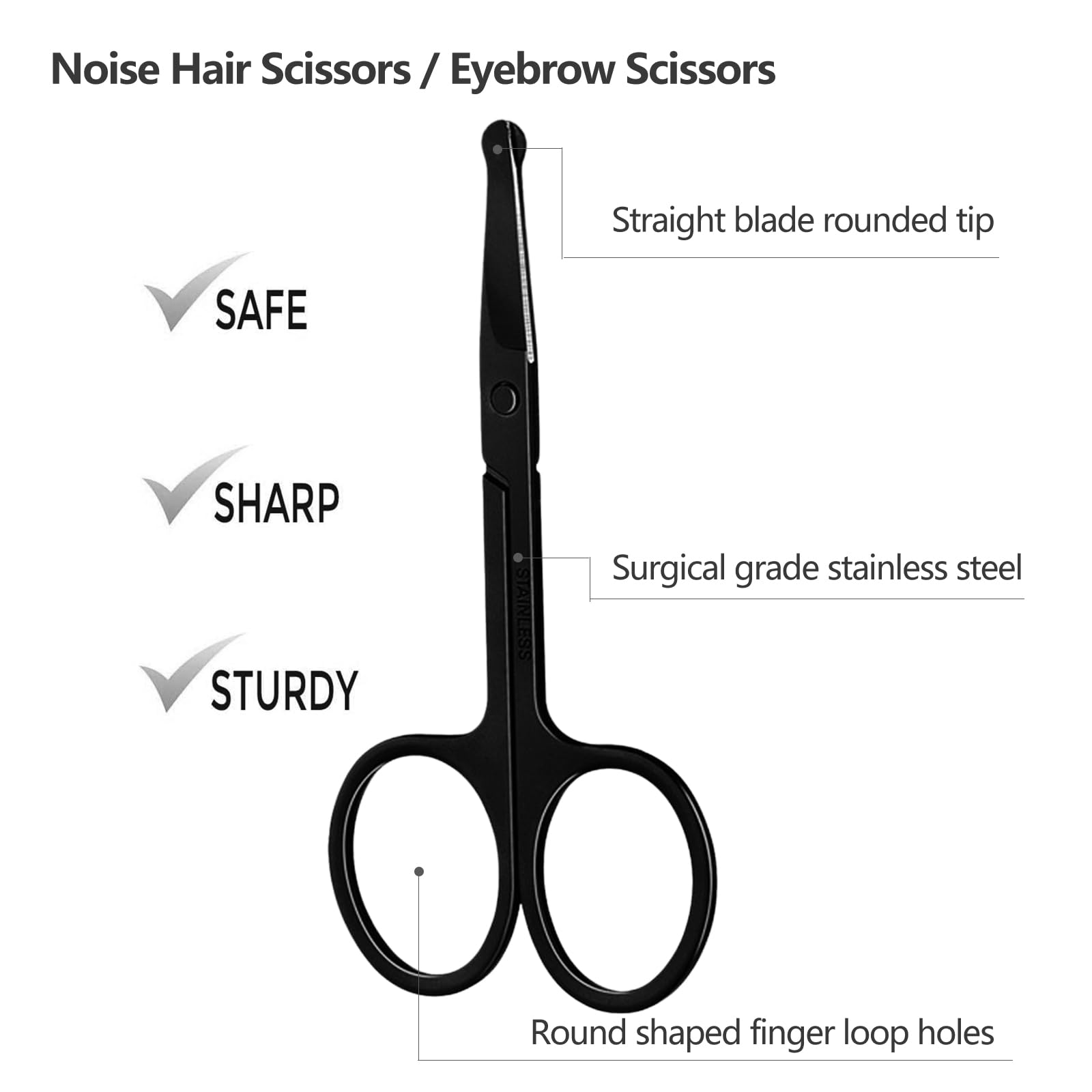 Eyebrow Scissors with Comb Fac - Men'S Grooming Electric Trimmer recension och pris