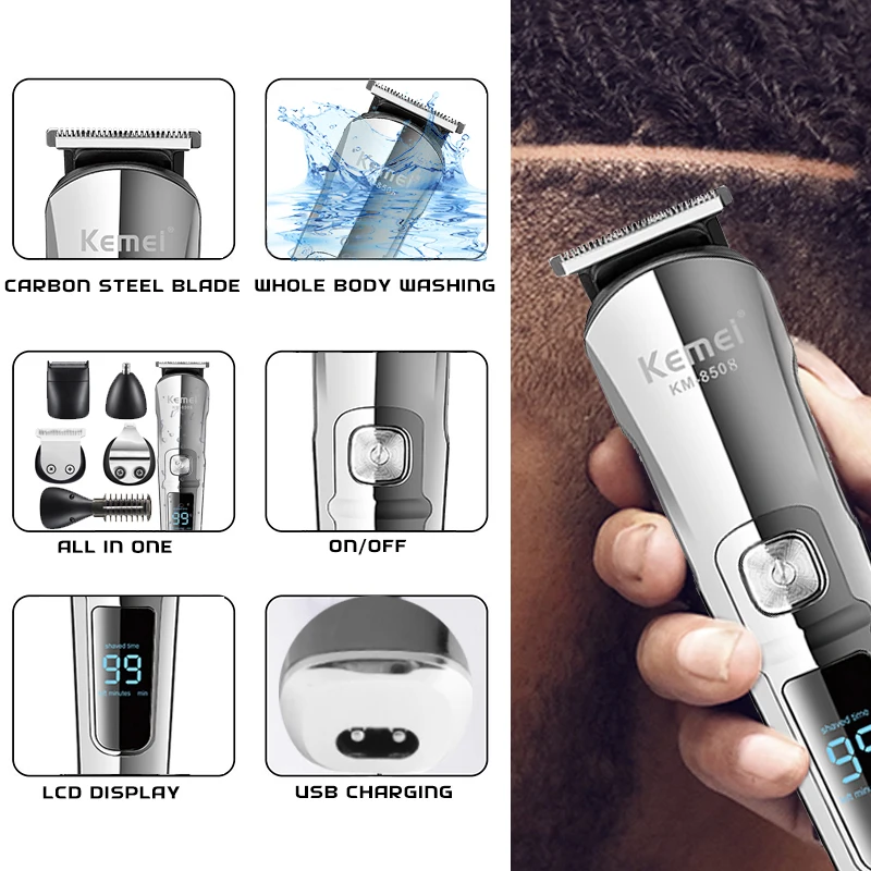 Kemei Professional Multifuncti - Men'S Grooming Electric Trimmer recension och pris